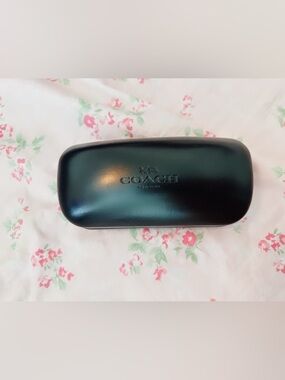 Coach Black Hard Eyewear Case with Embossed Logo